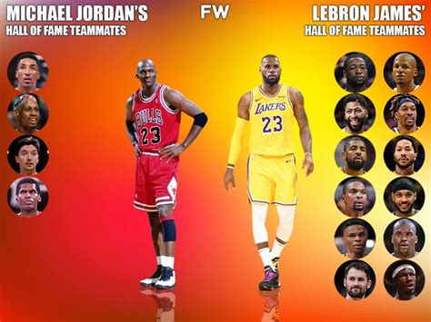 Michael Jordan vs. LeBron James: Who Played With More Hall Of Fame ...