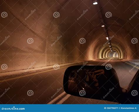 Tunnel Road Street Car Lights Highway Traffic Stock Image - Image of ...