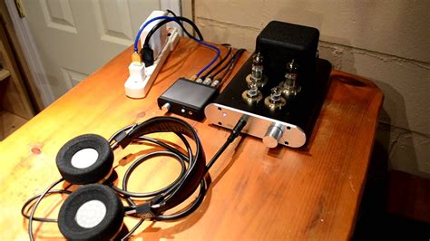 Airport Express, DAC, Tube amp and Grado Headphone Audio setup - YouTube