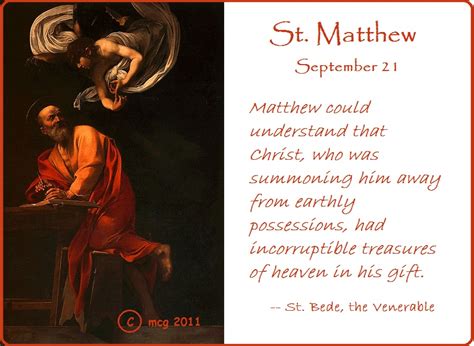 Feast Day: St. Matthew, the apostle : By Hand, With Heart