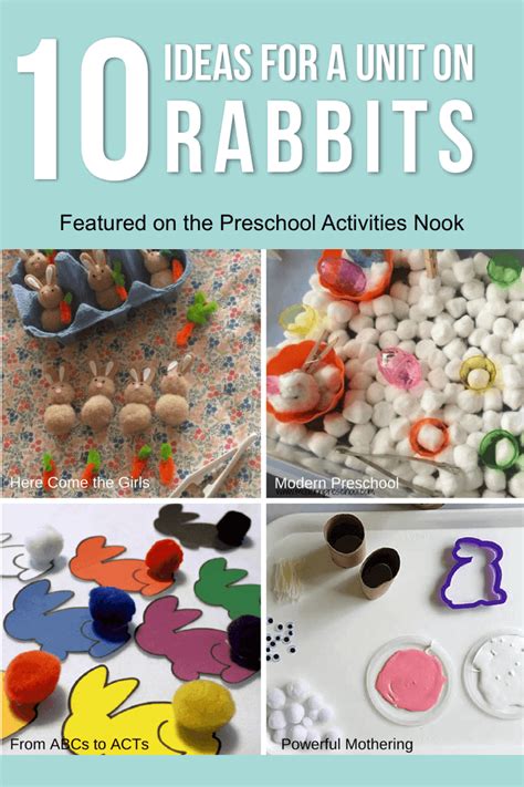 Ideas for Preschool Rabbits Unit - Preschool Activities Nook