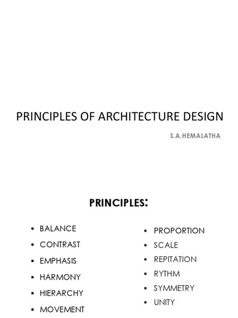 Principles of Architecture | PDF