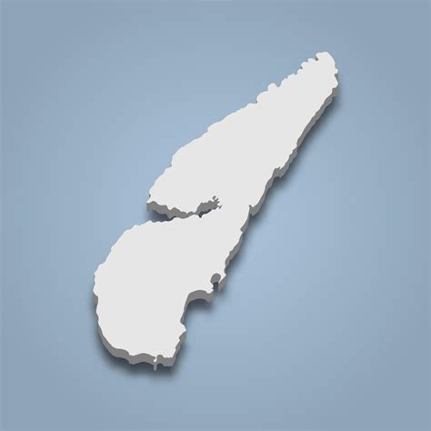 3d isometric map of Jura is an island in Scotland, 8376126 Vector Art ...