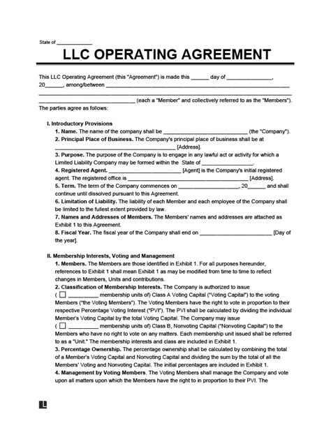 Operating Agreement Llc Texas Template