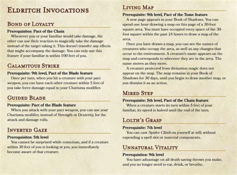 8 New Eldritch Invocations | Because Warlock Totally Needed More Customization | Invocation ...