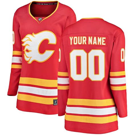 Women's Calgary Flames Red Alternate Custom Jersey