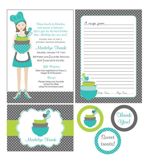 Items similar to Printable Kitchen Shower Invitations, Bridal Shower ...