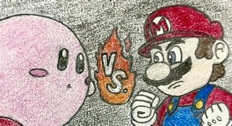 Kirby vs. Mario by JJSponge120 on DeviantArt