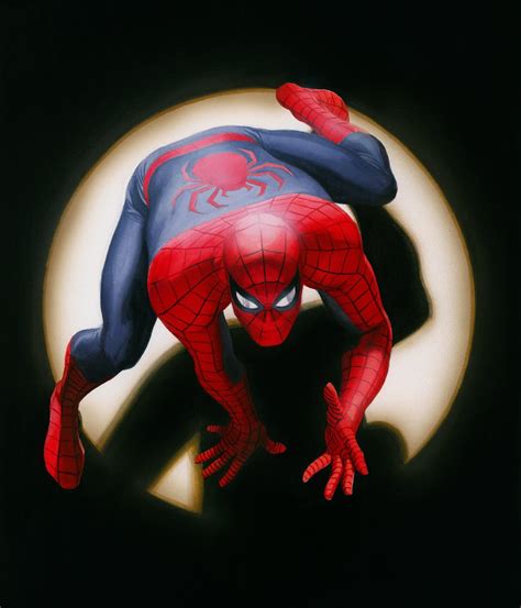 Alex Ross Spider-Man, Marvels Giclee On Canvas Marvel DC Comics Fine Art