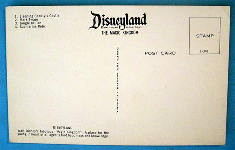 Disneyland Postcard