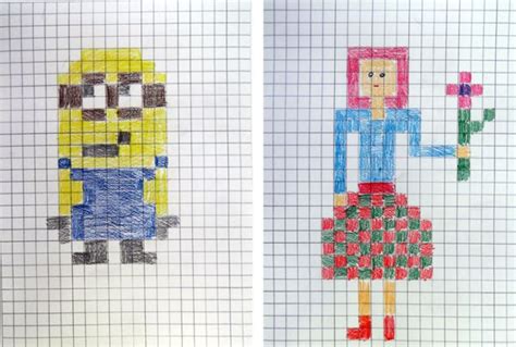 how to draw pixel art on graph paper - girlyartillustrationsgreen