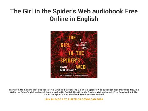 The Girl in the Spider's Web audiobook Free Online in English by ...