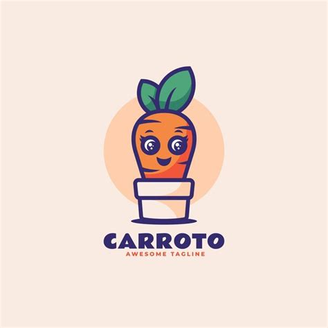 Premium Vector | Vector logo illustration carrot mascot cartoon style