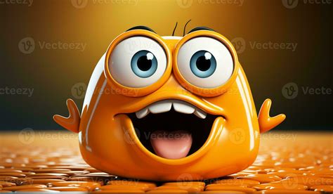 Funny cartoon with smiling face. AI generated 30478980 Stock Photo at ...