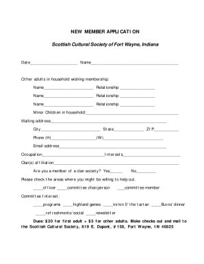 Fillable Online Lions Club Membership Application Form - US Legal Forms Fax Email Print - pdfFiller