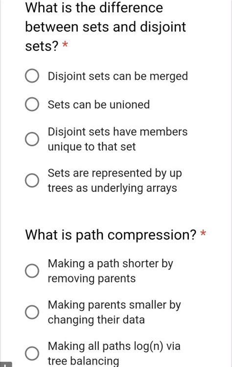 Solved What is the difference between sets and disjoint | Chegg.com