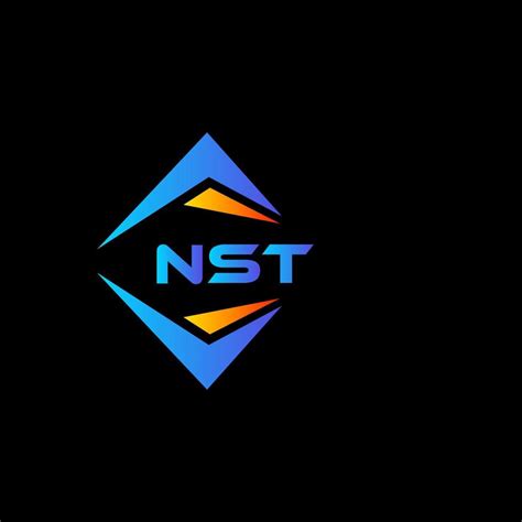 NST abstract technology logo design on Black background. NST creative initials letter logo ...