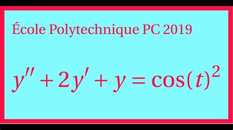 Equation différentielle linéaire du second ordre à coefficients ...