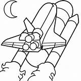 Atlantis Space Shuttle Coloring sketch template