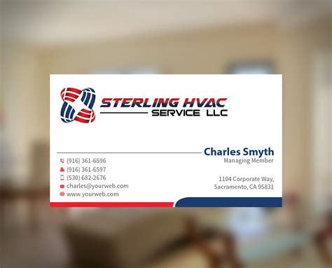 Masculine, Bold, Business Business Card Design for Sterling HVAC Service LLC by ...