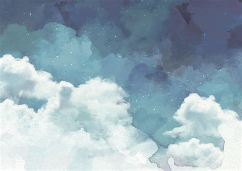 Cloudy Night Sky Background