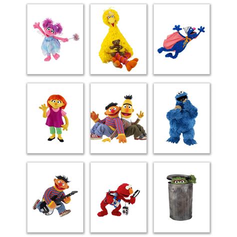 Buy Sesame Street Art Prints - Set of Nine (8 x 10 inches) Photos ...