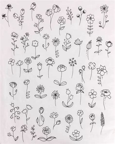 30 Simple Ways to Draw Flowers // #flowers #drawing // Flower drawing ...