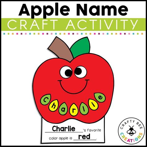 Apple Name Craft Activity - Crafty Bee Creations