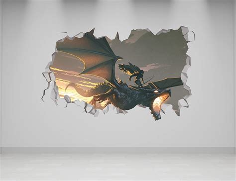 Amazon.com: Dragon Wall Decal - Dragon Decor - Dragon Wall Decor Art ...