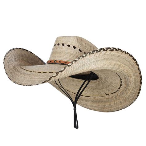 Mexican Style Wide Brim Straw Hat - Natural - CL12FV92YGJ | Ropa vaquera, Sombrero vaquero ...