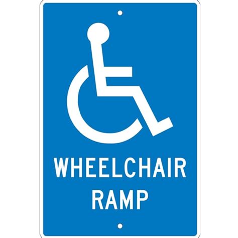 Wheelchair Ramp Sign (TM86H)