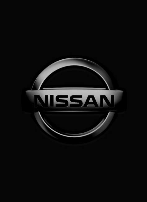 Nissan Logo in Black and Silver on Dark Background