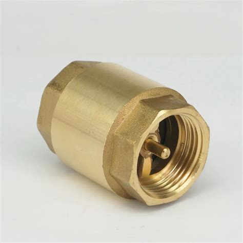 1" BSP female Brass One Way Check Non Return In Line Spring Valve-in Valve from Home Improvement ...