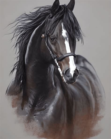 Black Mustang Horse Graphic · Creative Fabrica