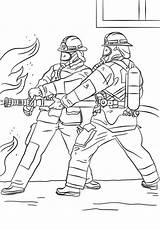 Two Firefighters Put Out The Fire coloring Page  Download Print Or sketch template