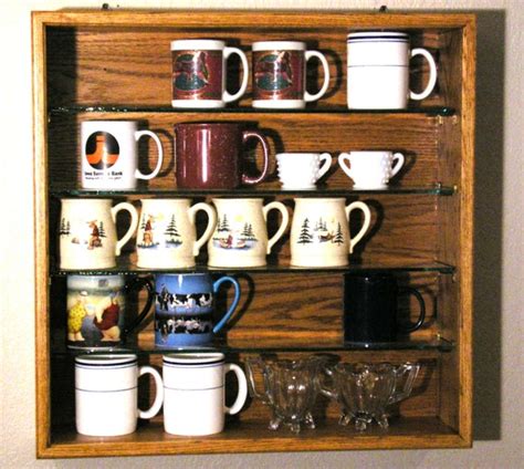 Coffee Mug Display Case by OakCollection on Etsy