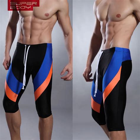 Men's swimming trunks Seven men color matching swimming trunks Fitness ...