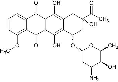 Daunorubicin (Strukturformel) - DocCheck