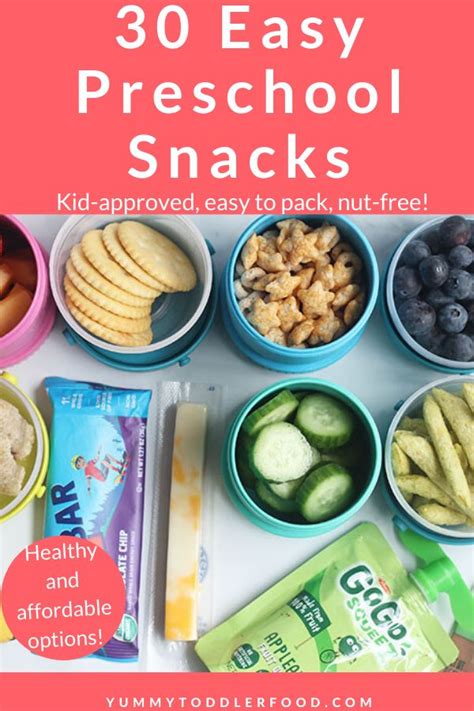 30 Healthy Preschool Snacks (Easy, Nut-Free, Kid-Approved) | Recipe | Easy preschool snacks ...