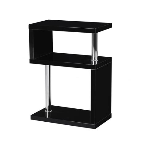 Mfs furniture Miami black high gloss side table | Side table, Teak wood ...