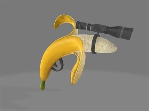 Banana-Gun-with-Scope 3D model | CGTrader