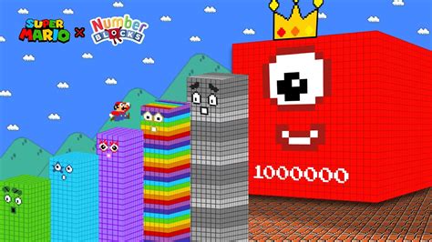 Mario Escape vs the Giant Numberblocks from 1 to Biggest 1,000,000 Maze ...