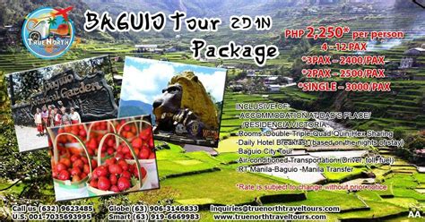 BAGUIO TOUR PACKAGE, 2D1N, Philippines, Joiner, From P2,250 ($48 ...