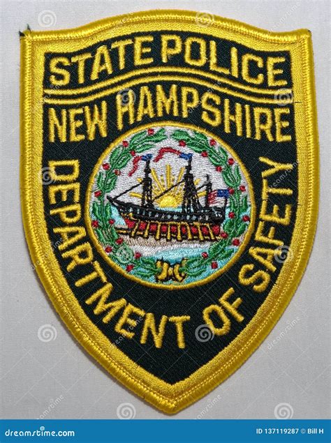 The Shoulder Patch of the New Hampshire State Police Department in New Hampshire Editorial ...