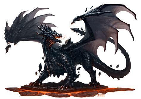 Ancient Obsidian Dragon by HatonoMotom on DeviantArt