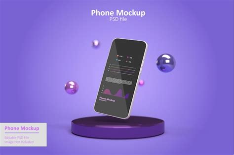 Premium PSD | Phone Mockup 3D Render on Podium with Clean Background