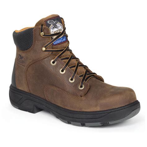 Men's Georgia® FLX Point Waterproof Work Boots, Brown - 186263, Work Boots at Sportsman's Guide