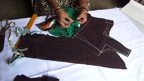 Blouse Cutting Tutorial In Telugu - YouTube