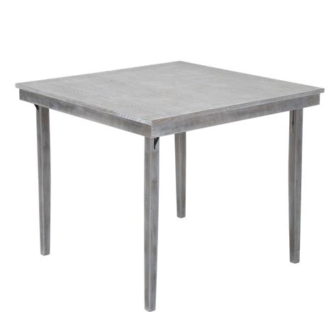 Cosco 36 in. Gray Wood Folding Table-37365WHT1E - The Home Depot