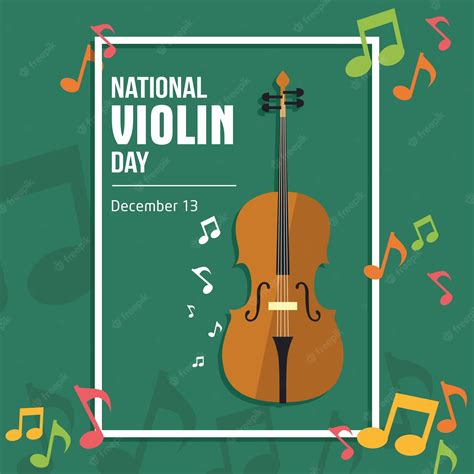 Premium Vector | National Violin Day